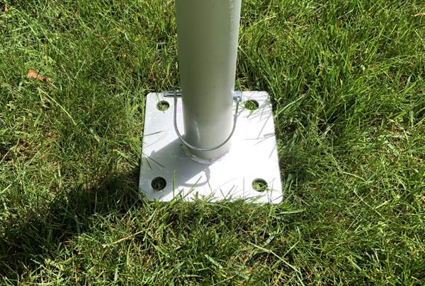 Base plate frame tent fitting - Dremcor